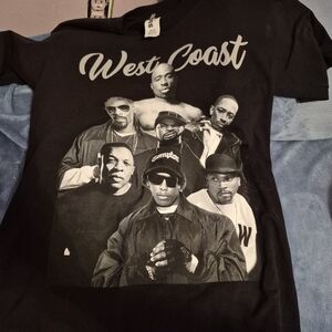 Black West Coast Graphic T-Shirt
